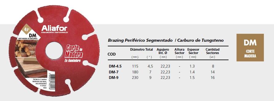 Disco Brazing Carburo de Tungsteno Para Madera – DM
