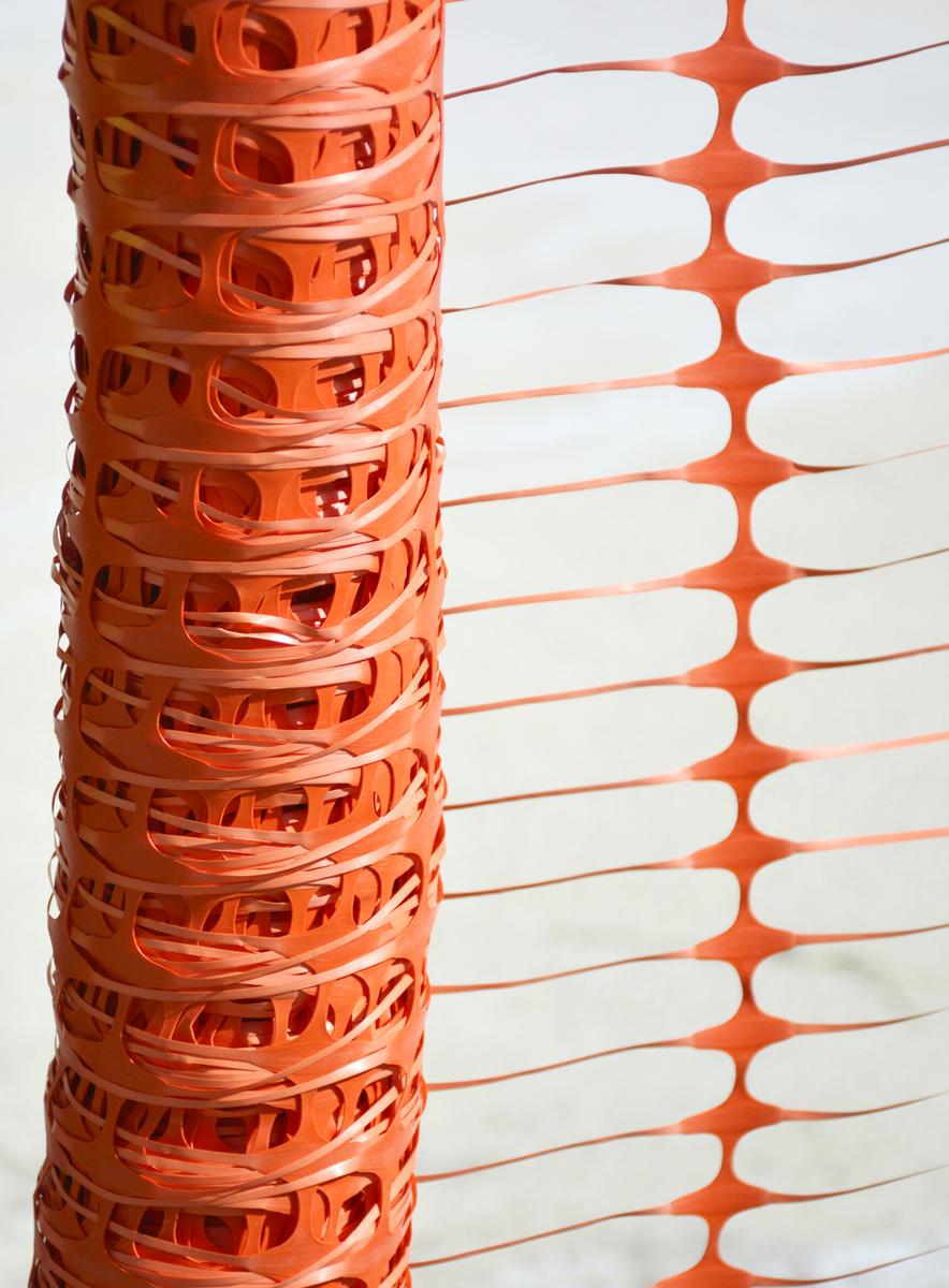 Malla Naranja Reticulada Plástica Liviana, Rollo de 1×45 m 2,56kg